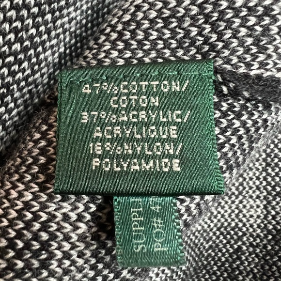 🎯NWOT Lauren Ralph Lauren Checkered Sweater Dress Black Size Small - Picture 9 of 10